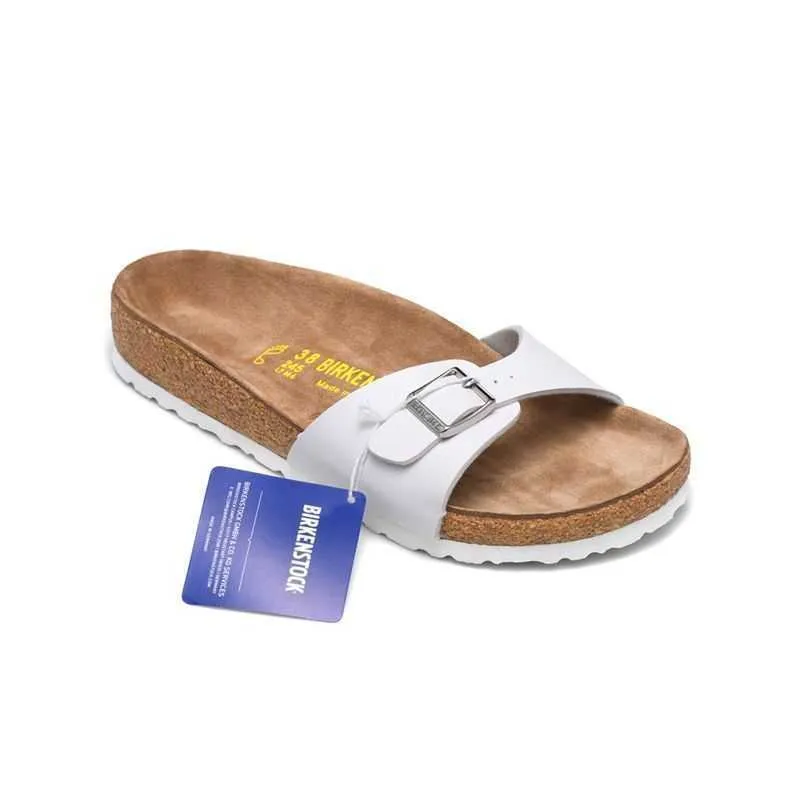 Slippare Designer Luxury Birkinstocks Sandaler Tyskland Boken tofflor Madrid Women's Shoes Cork Sandals Beach Aulf Ailk