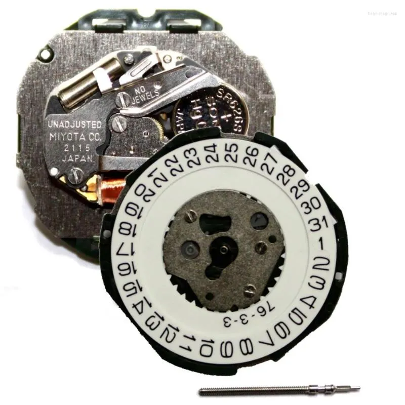 Wristwatches 5PCS .Wholesale MIYOTA 2115 Quartz Watch Movement With Date Battery Included Replace Repair