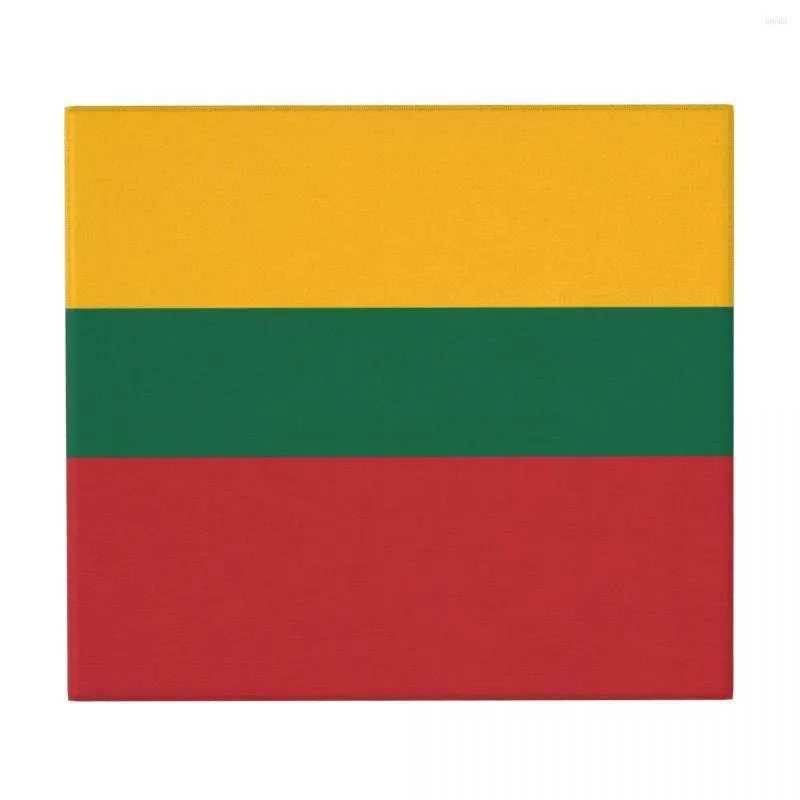 Bordmattor Torkmatta flagga av Litauen Print värmeisolering Hållare Diskkopp Draining Pad Köksutrustning