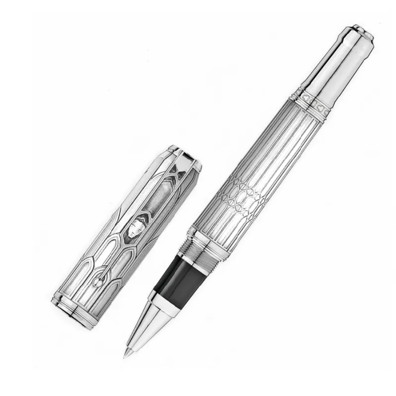 Victor Hugo Black Silver Roller Ball Pens   Smooth... 