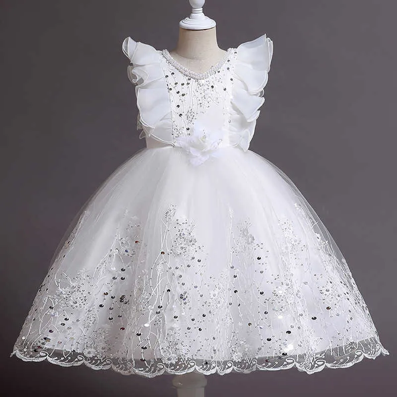 Girl's Dresses Girl Summer Lace Princess Dress Children Floral Gown Dresses for Girls Clothing Kids Birthday Party Tutu Custome for 212 Y Z0223