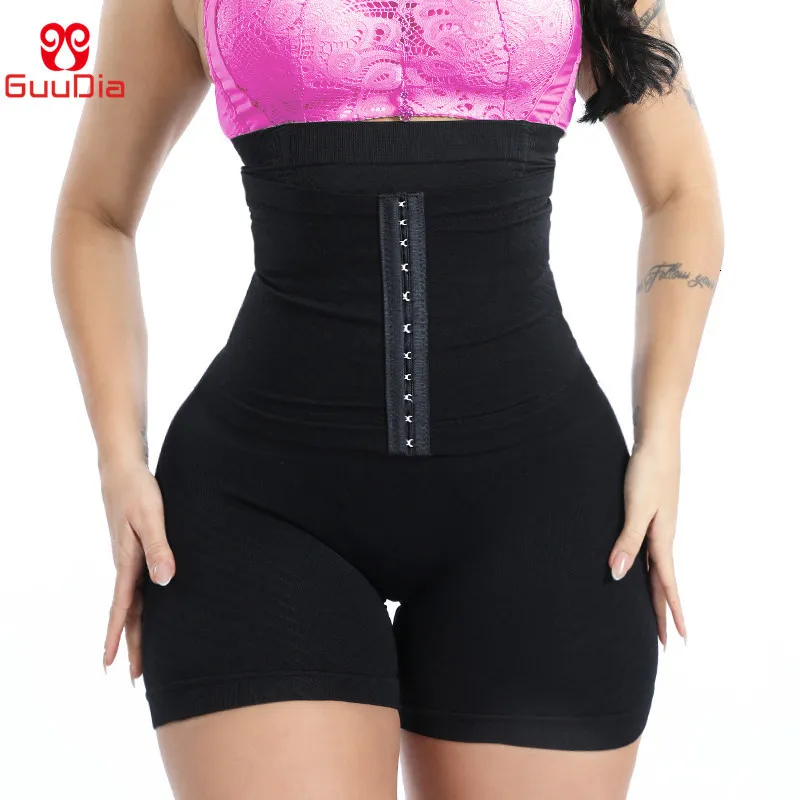 Shapers Women Guudia Mulheres Treinador da cintura Shapewear Body Shaper Shorts Hi-Waist Butt Liftter Coxa Slimming Slimming Buckle Panties 230223