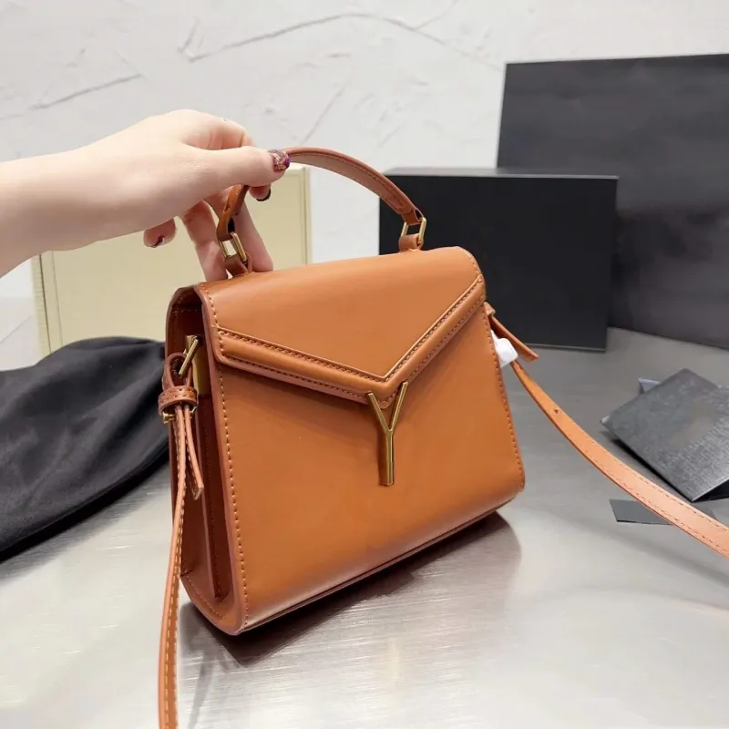 Dames Mini Cassandra-schoudertassen designer tas luxe handtas portemonnee crossbody draagtas gewone envelop bakken leer 5A