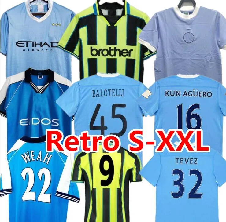 11 12 Toure Yaya Balotelli Retro Soccer Jerseys City Classic Final 2011 2012 Man Kun Aguero Dickov Tevez Haaland Goater 98 99 01 Vintage Football Shirt 88 89