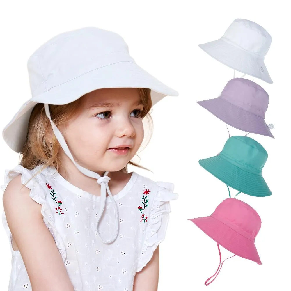 Designer barn fiske hattar 0-6 ￥r baby pojkar flickor honung blommor hink kepsar snabb torr bomullsol visir barns andningsbara vikbara v￥r sommarstrandkl￤nning hatt