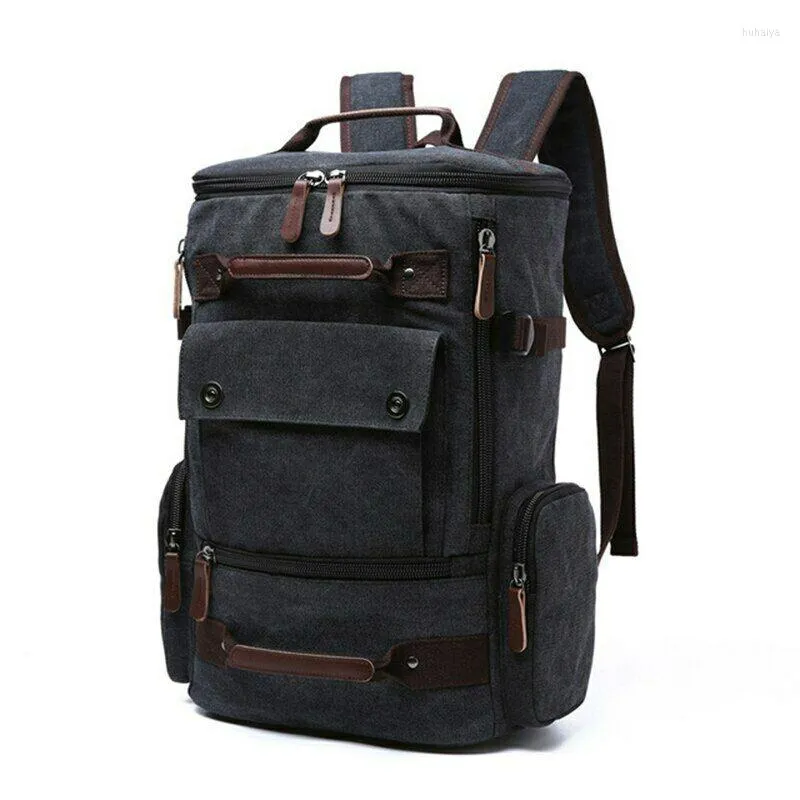 Mochila De Lona Para Hombre Bolsa De Viaje Moda Deportiva Vintage Escolar  Casual