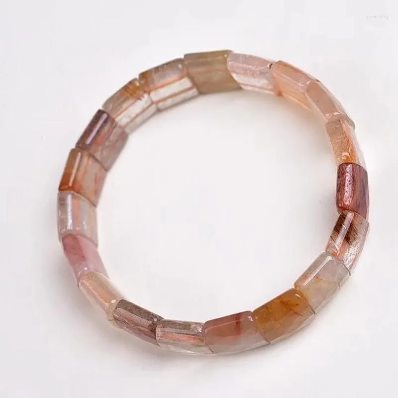 Bracelets en pierre de cristal naturel pour femmes et hommes, vente en gros, couleur cheveux, rangée de main, énergie, cadeau d'anniversaire, bijoux simples, vente en gros