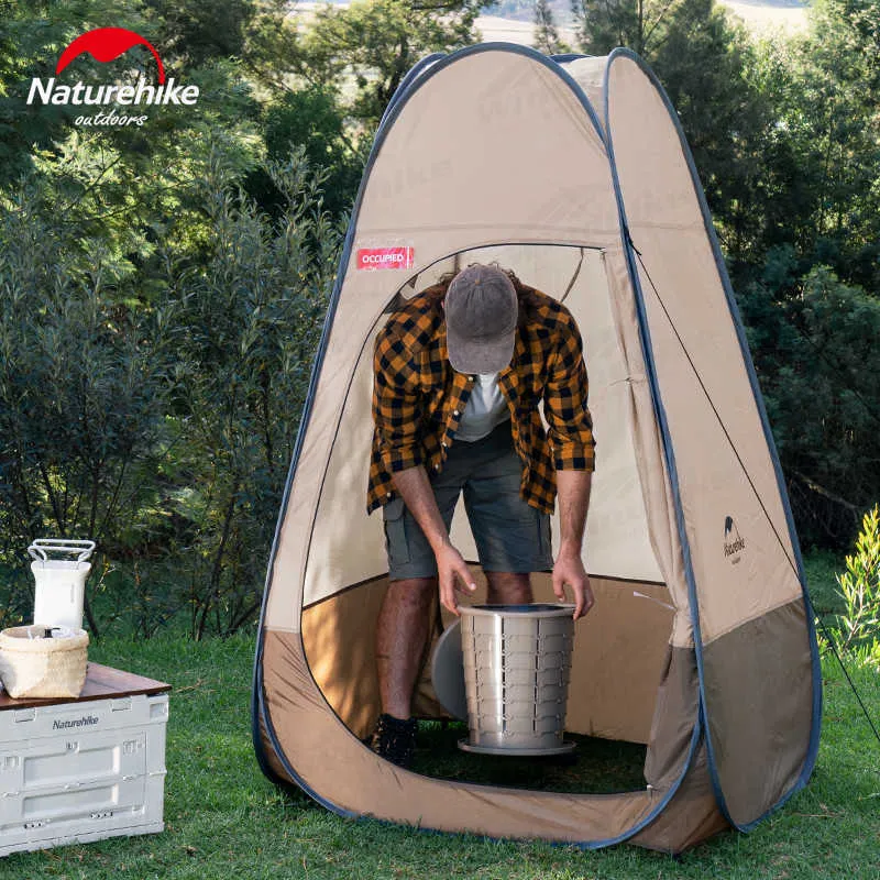 Tents and Shelters Naturehike Outdoor Portable Foldable Shower Tent Mobile Toilet Fast Build Camping Fishing Changing Clothes SunProof Tent PU2000 J230223