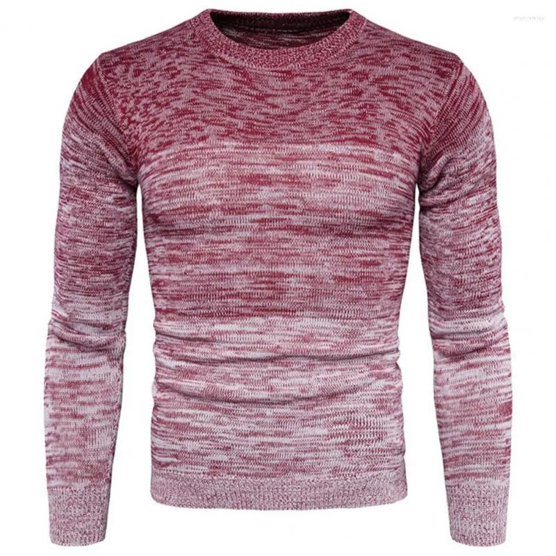 Men's Sweaters Comfy Stylish Crew Neck Knitted Sweater Soft O-Neck Male Clothing