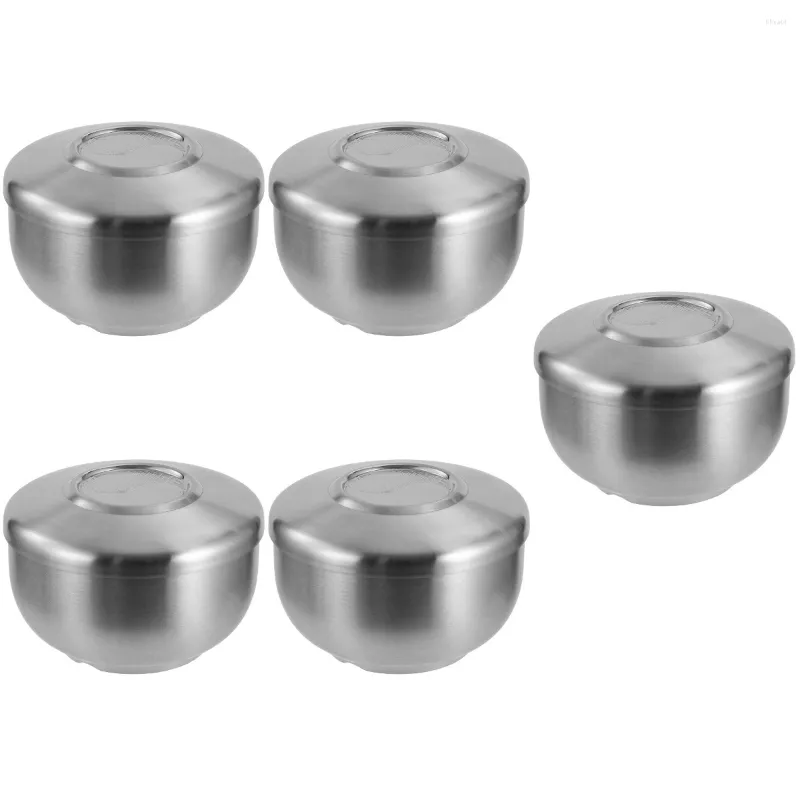 Bols 5pcs bol à soupe multifonctions riz réutilisable rond petit avec couvercle