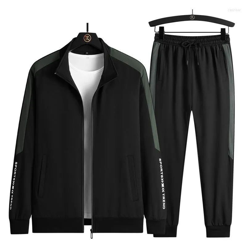 Men's Tracksuits Wholesale Autumn And Winter Sports Suit Jacket Long Pants Men's Cardigan Trousers Sweater Plus Size