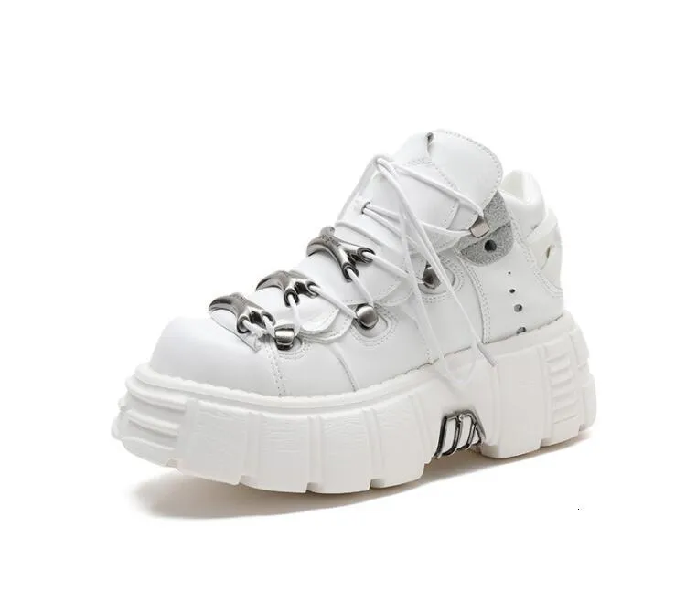 Keddo skor klänning skor kvinnor sneakers män punk stil snörning plattform skor kvinna creepers kvinnliga avslappnade lägenheter metalldekor tenis 306