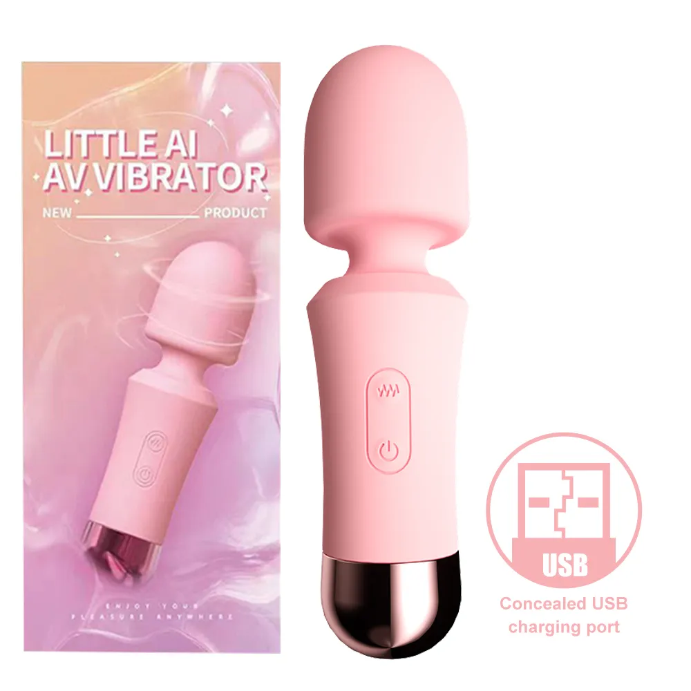 Carino Mini AV Vibratore G-spot Bacchette Bacchetta magica Massaggio Vibrazione Stimolatore clitorideo portatile Vibratori Giocattolo del sesso_voghion.com