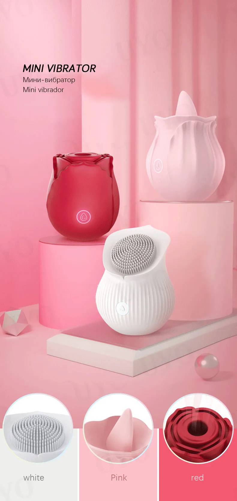 Vibratori rosa vibratore giocattolo vibratore per donne silicone clitoride succhiatore forma capezzoli sesso 10 frequenza stimolatore_voghion.com