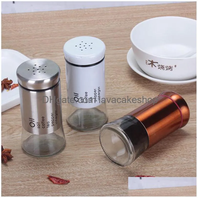 Ustensiles de cuisine Bouteille d'assaisonnement Poudre de cumin Assaisonnementjar Sprinklingjar Pot de sel Saupoudrer des pots de piment Drop Livraison Accueil G Dhk7P