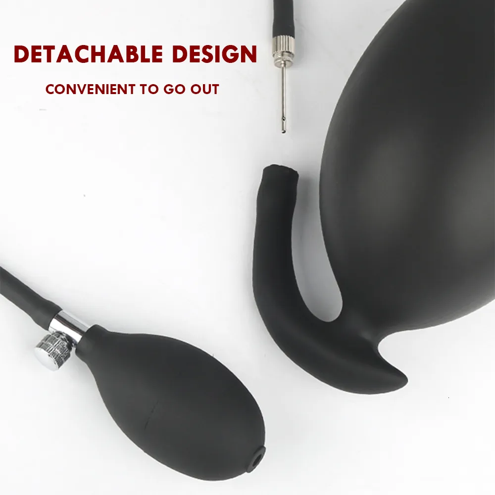 Anal Toys HMOON Iatable Silicone Plug Butt Expansion Vibrator Stimulator Prostate Massager Sex for Man and Wom_voghion.com