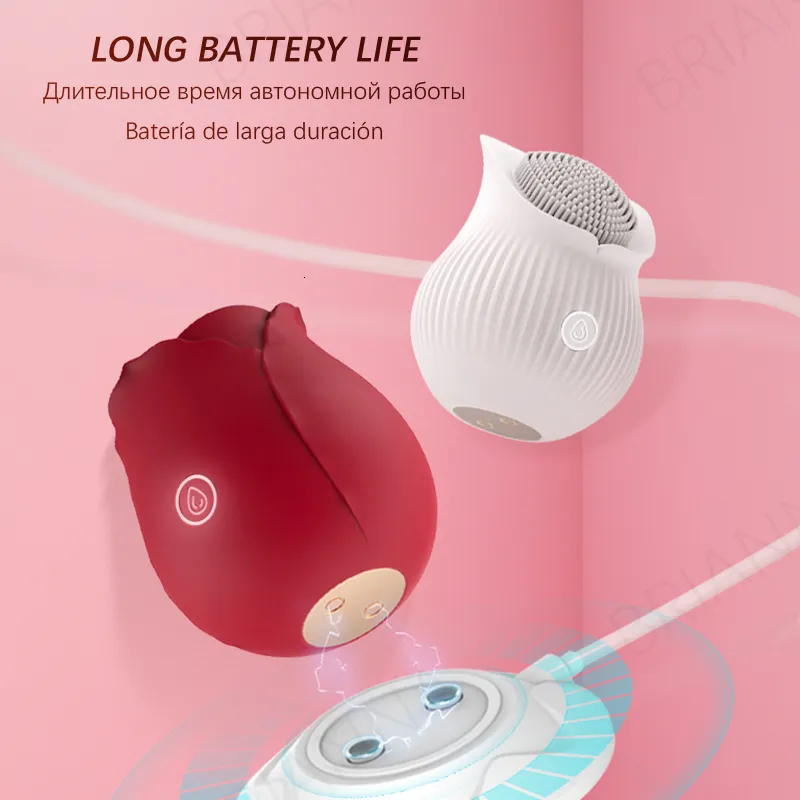 Vibratori rosa vibratore giocattolo vibratore per donne silicone clitoride succhiatore forma capezzoli sesso 10 frequenza stimolatore_voghion.com