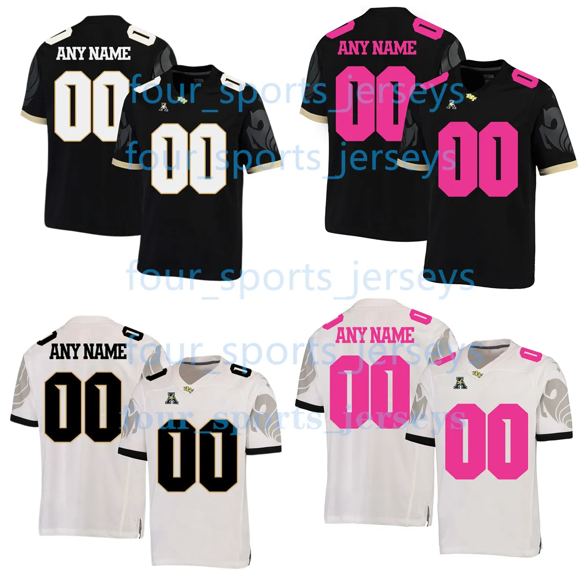 UCF Knights College Camisetas de fútbol Barnett Brady Collins Grable Harris Hill Jackson Kinnie Kitler Lee Maghiro Medley Mort Pauole Rubelt Swoboda Celiscar Corbitt