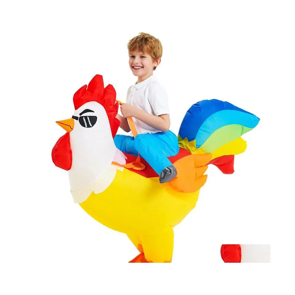 Special Occasions Ocns Kids Child Inflatable Rooster Costume Shark Animal Mascot Dress Suit Halloween Party Cosplay Costumes For Boy Dhrcf