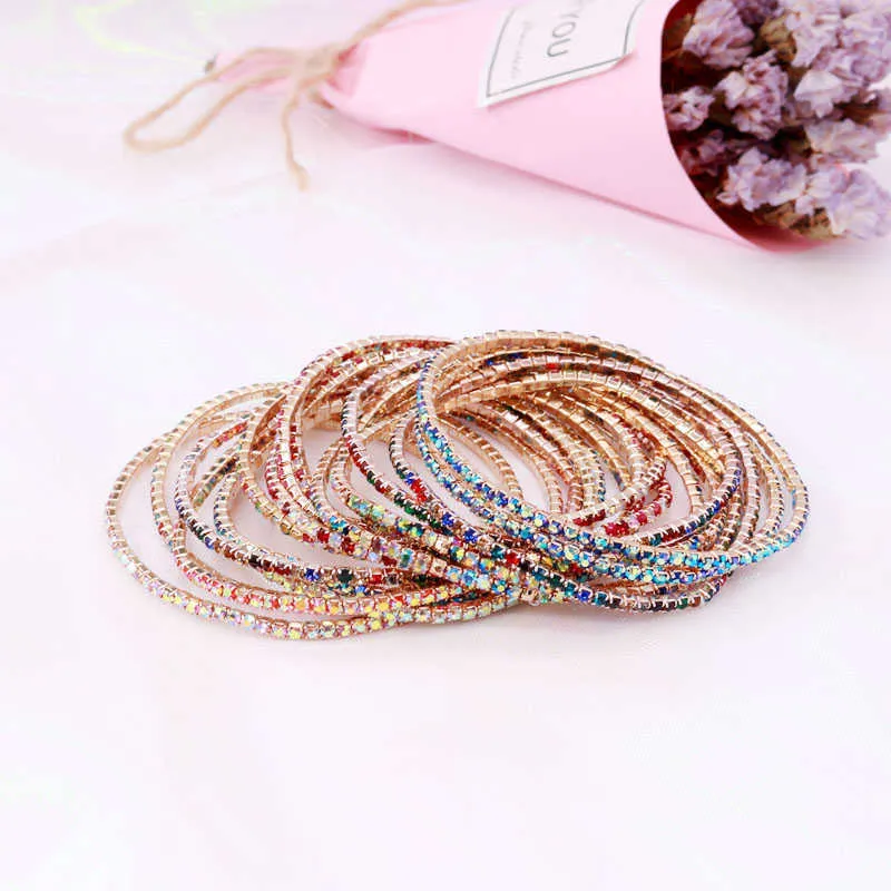 Chaîne à maillons 17 cm Bijoux Bracelets Accessoire Élastique En Acier Inoxydable Décor Charmes 20 pcs Florid Chaîne Bracelets Bracelets Perles De Cristal De Mode G230222