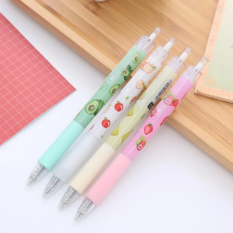 4pcs / lot stylo de gel de fruits mignons pour enfants