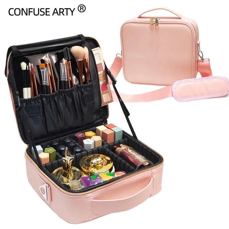 Cosmetic Bags Cases Women Makeup Large Capacity Cosmetic Bag Beauty Salon Tattoos Nail Art Tool Bin Case 230223