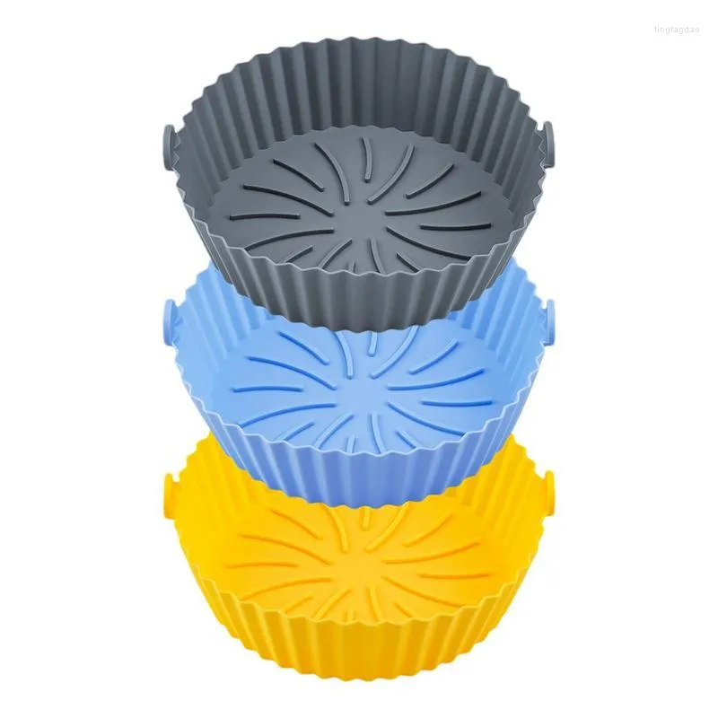 Ustensiles de cuisson Panier de revêtements en silicone pour friteuse à air | Outil réutilisable et durable de casserole de cuisson de pot multifonctionnel