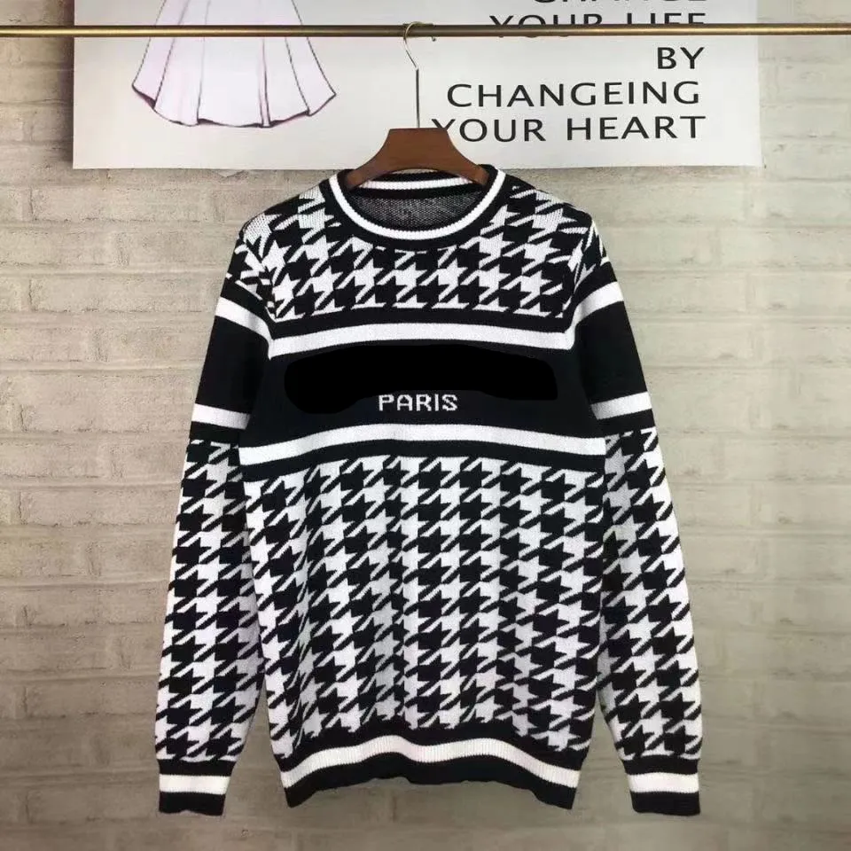 Fall 2023 European high-end customized women's new high-quality casual sweater letter vintage thickened warm sweater sweater top S M L XL