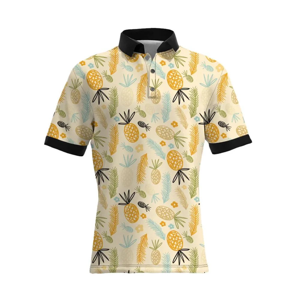 19SS New Style Ananas Stampa Polo casual da uomo s BIG SIZE Mens Designer T-shirt Versione allentata298m