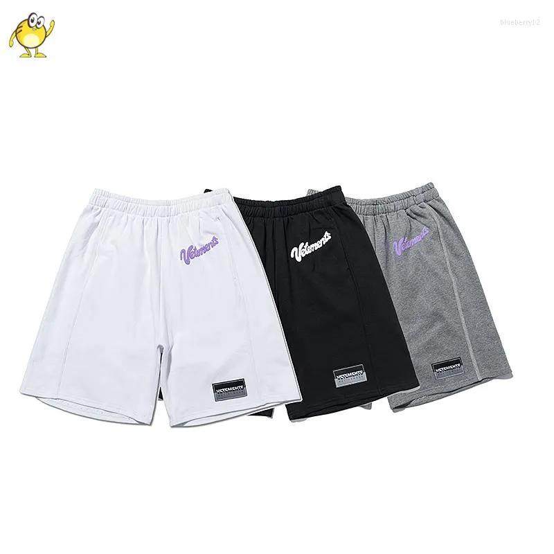 Herr shorts casual mode överdimensionerad vintage enkel stretch ficka dragkammare brev skumning utskrift sommar män kvinna