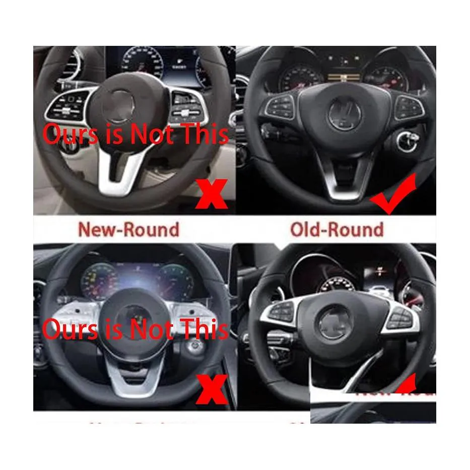 Other Auto Parts Car Steering Wheel Decor Stickers Refit Badge Emblem Er For Benz Amg W212 W213 E200 E300 C E Class Gla Glc Drop Del Dhgt1