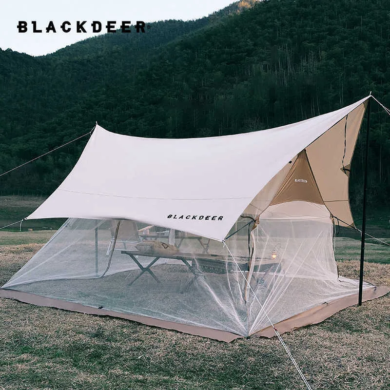 Tenten en schuilplaatsen Blackdeer zomerluifel Antimosquito Mesh Tent 58 People Field Camping Picnic Ventilation Tent J230223