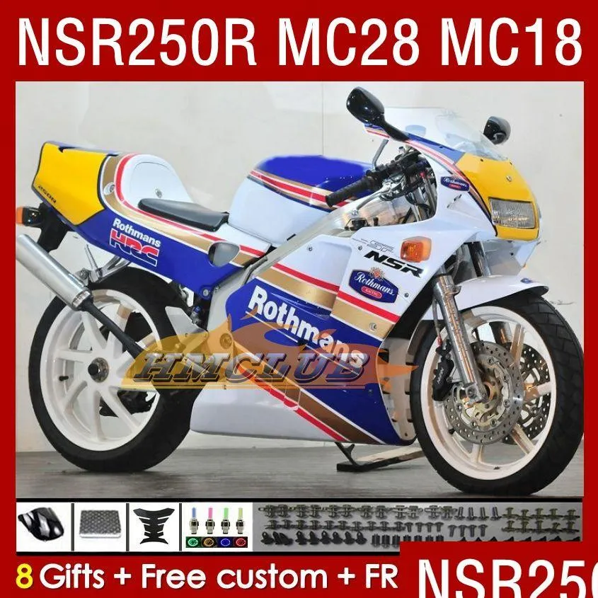 ホンダNSR250R MC18 1989およびMC28 199496のモーターサイクルフェアリングキットロスマンカラードロップ配信モバイルモーターサイクルDHSWD