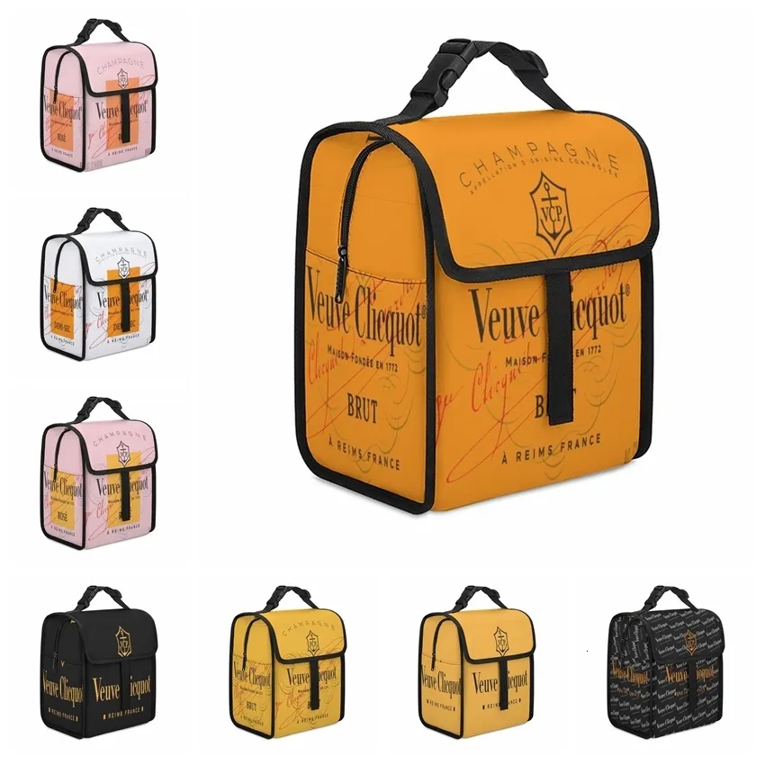 Ice PacksSacs isothermes Fashion Veuves Clicquot Champagne Print Lunch Bag Thermique 230223