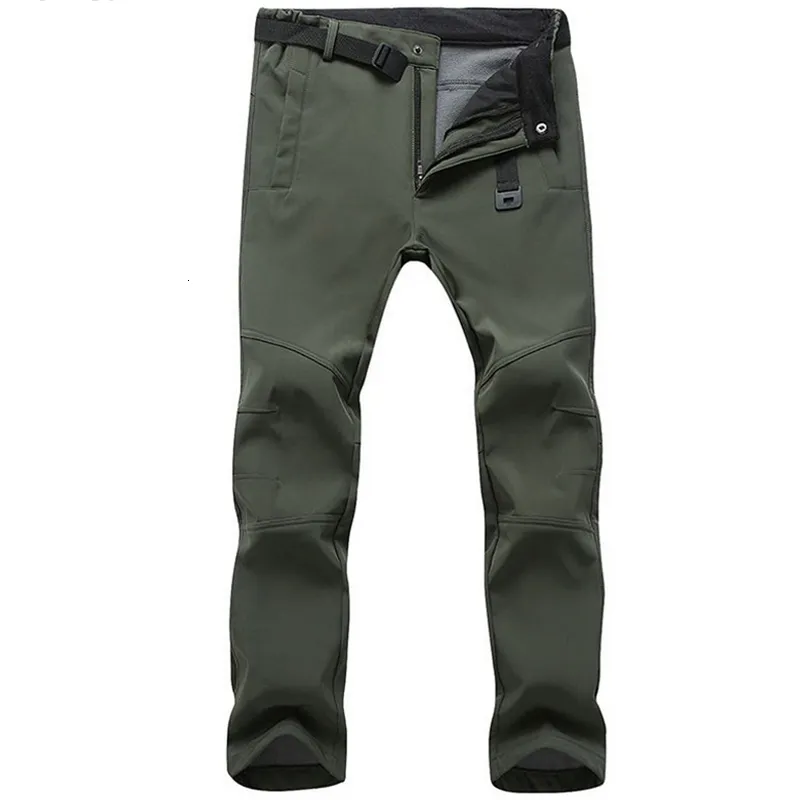 Pantaloni da uomo Stretch Pantaloni impermeabili Uomo Casual Inverno Spessore Caldo Pile Pantaloni di pelle di squalo Giacca a vento maschile Pantaloni sportivi Pantaloni tattici da uomo 230223