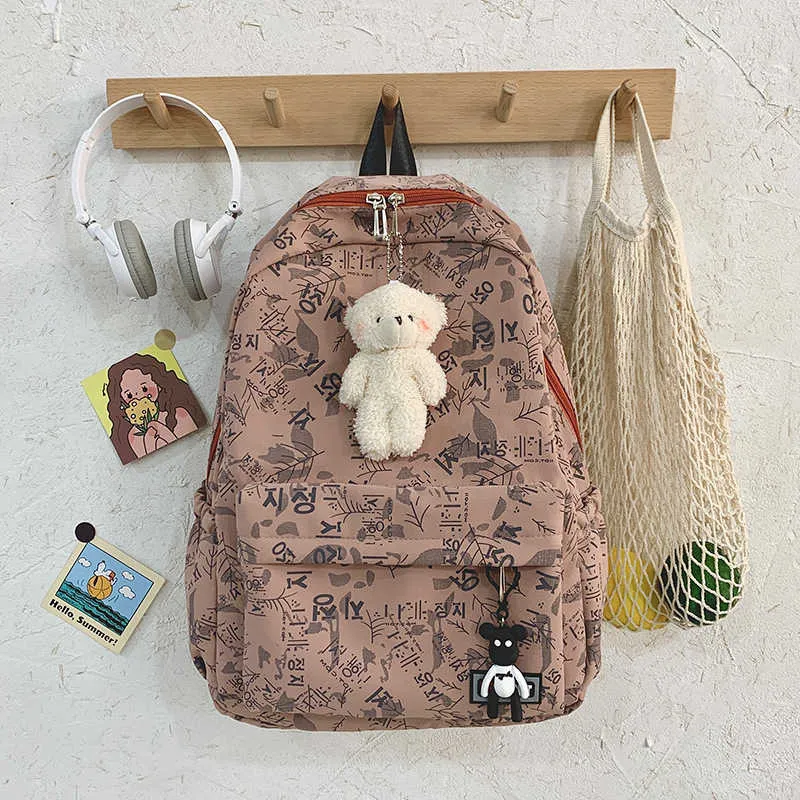 Zaini Moda Bambini stampa Fiore Viaggio Zainetto Bambino Esterno Portatile Ragazza teenager Bambini Borsa da scuola floreale T220919275A