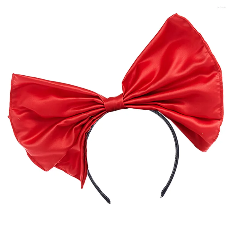 Bandanas Stirnband Haarschleife Zubehör Frauen Mädchen Ornament Schleifen Party Satin Knoten Stirnbänder Dekor Haarband Großer Sbowknotdecorative