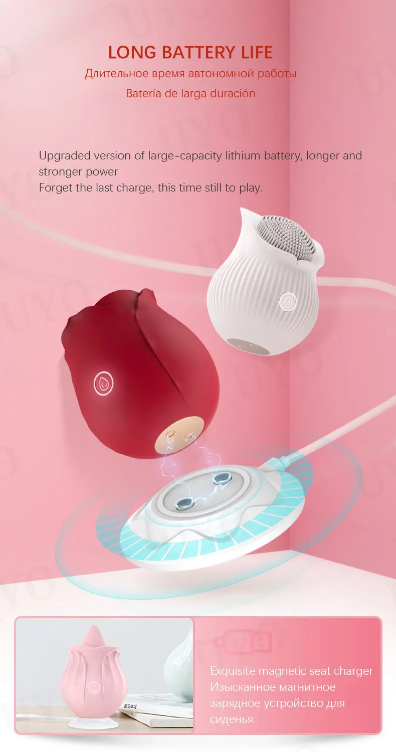 Vibratori rosa vibratore giocattolo vibratore per donne silicone clitoride succhiatore forma capezzoli sesso 10 frequenza stimolatore_voghion.com