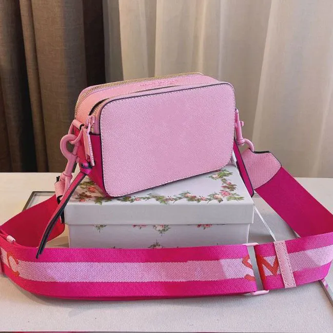 Vintage Snapshot Designer Crossbody Bag With Wide Strap Shoulder Bag