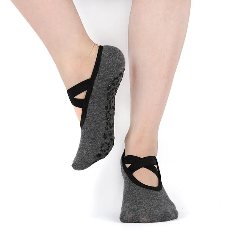 Generic Women Yoga Anti-slip Socks Backless Silicone Non-slip