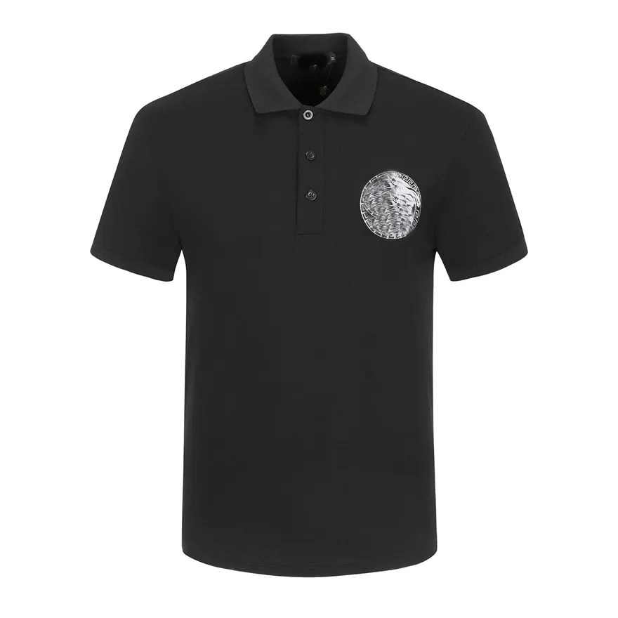 2023 Nya designers Summer Polos Mens H￶gkvalitativa broderier Black Men's T-shirts Logo Spring Pure Cotton Short Sleeve T-shirt f￶r