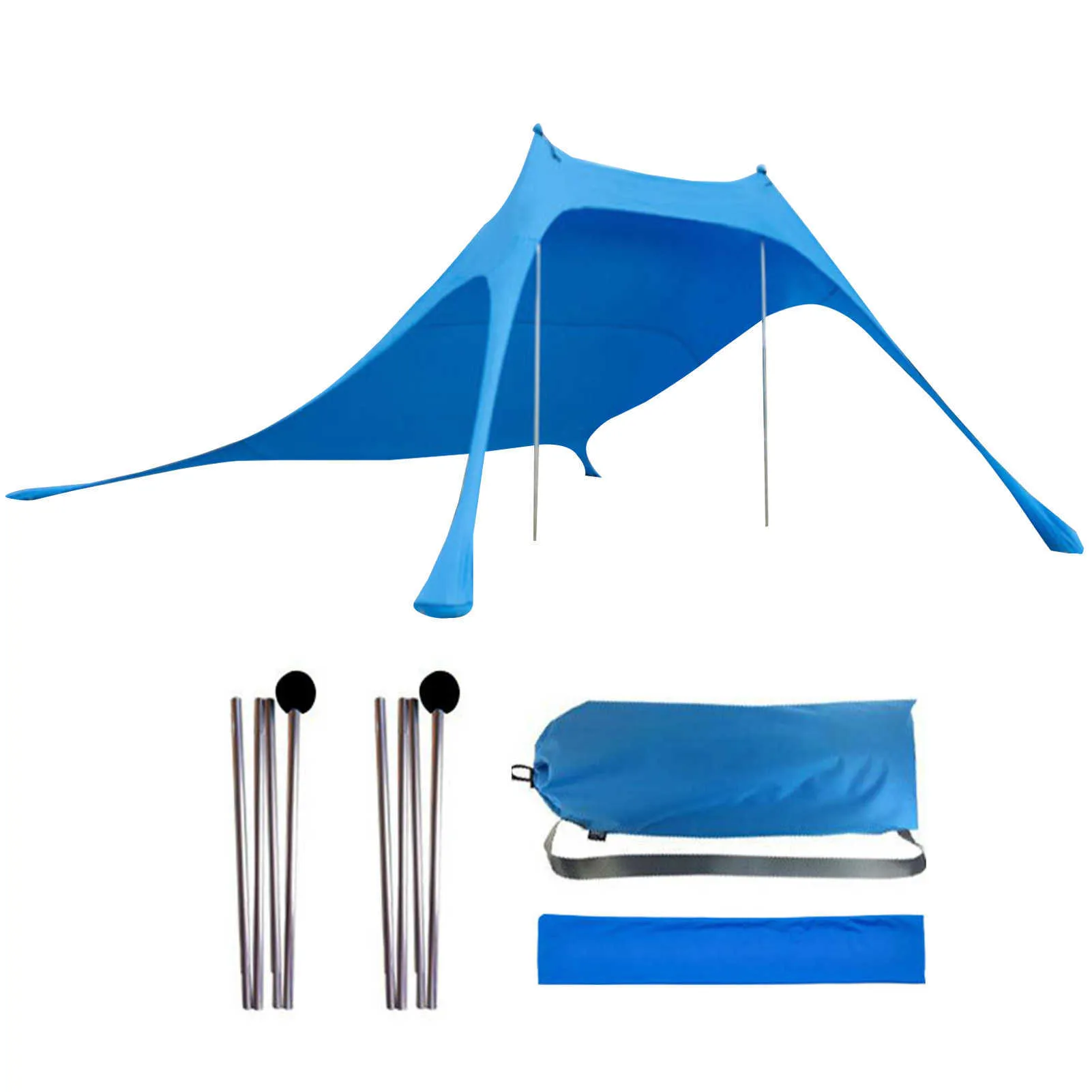 Tält och skyddsrum Portable Sunscreen Sand Free Beach Tent Beach Canopy Fishing Camping Waterproof Rainproakt Sunscreen Tent J230223