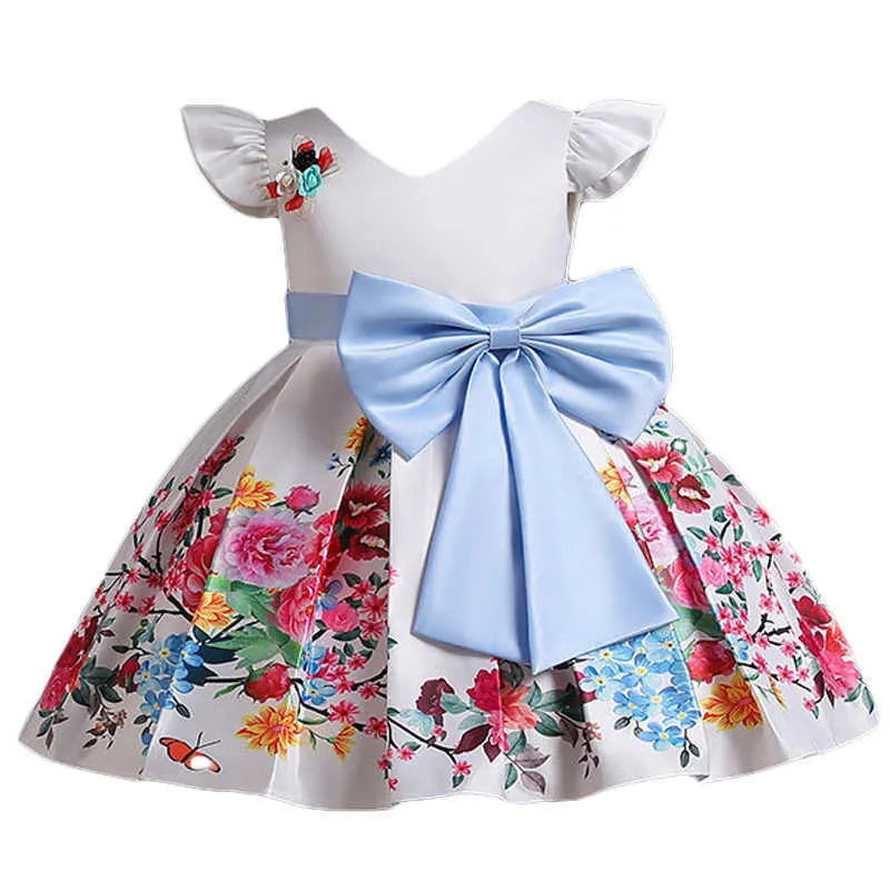 Vestidos de menina bebês crianças flores aniversário Princesa Vestido de festa para meninas vestido infantil de bola de bola elegante crianças elegantes roupas z0223