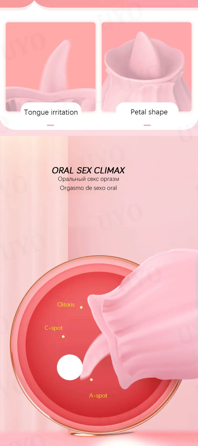 Vibratori rosa vibratore giocattolo vibratore per donne silicone clitoride succhiatore forma capezzoli sesso 10 frequenza stimolatore_voghion.com