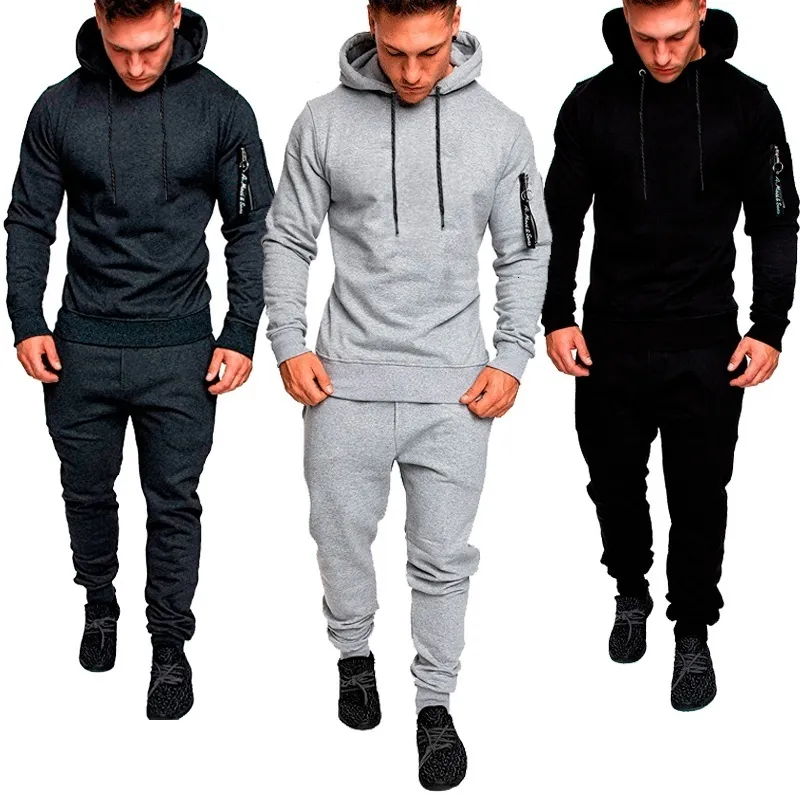 Heren trainingspakken lente en herfst mannelijke trui pakken hoodies broek camouflage casual dunne fleece capuchon pullovers sets 230223