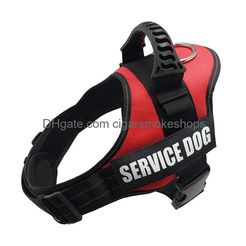 Dog Collars Leashes Harness ServiceK9反射性調整可能なナイロンカラーのベスト小さな大型犬を歩いているペット用品を供給している