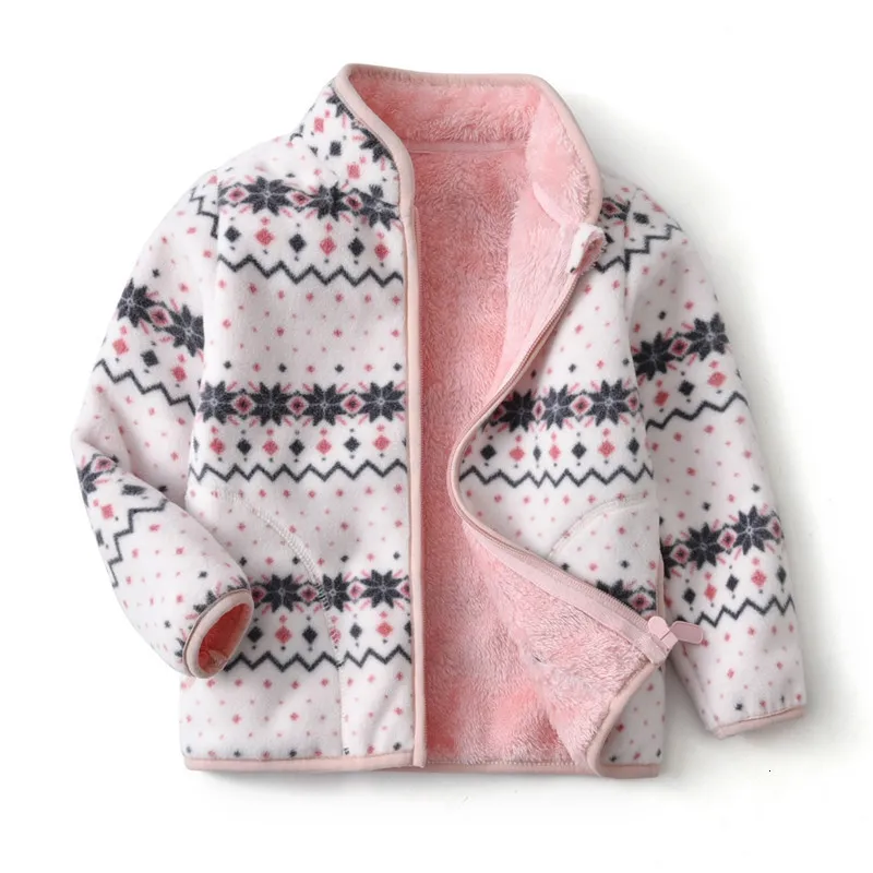 Hoodies Sweatshirts Spring Autumn Children Kids Polar Fleece Baby Girls Jackets Coats Soft Thick Warm 230222