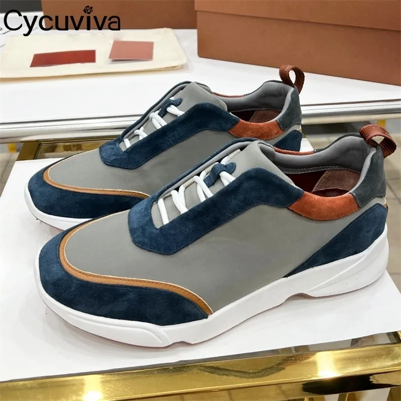 GAI GAI Scarpe eleganti Primavera Uomo Stringate Piatte Multicolor Patchwork Casual Walk Flat Trainer Mocassini Uomo 230223