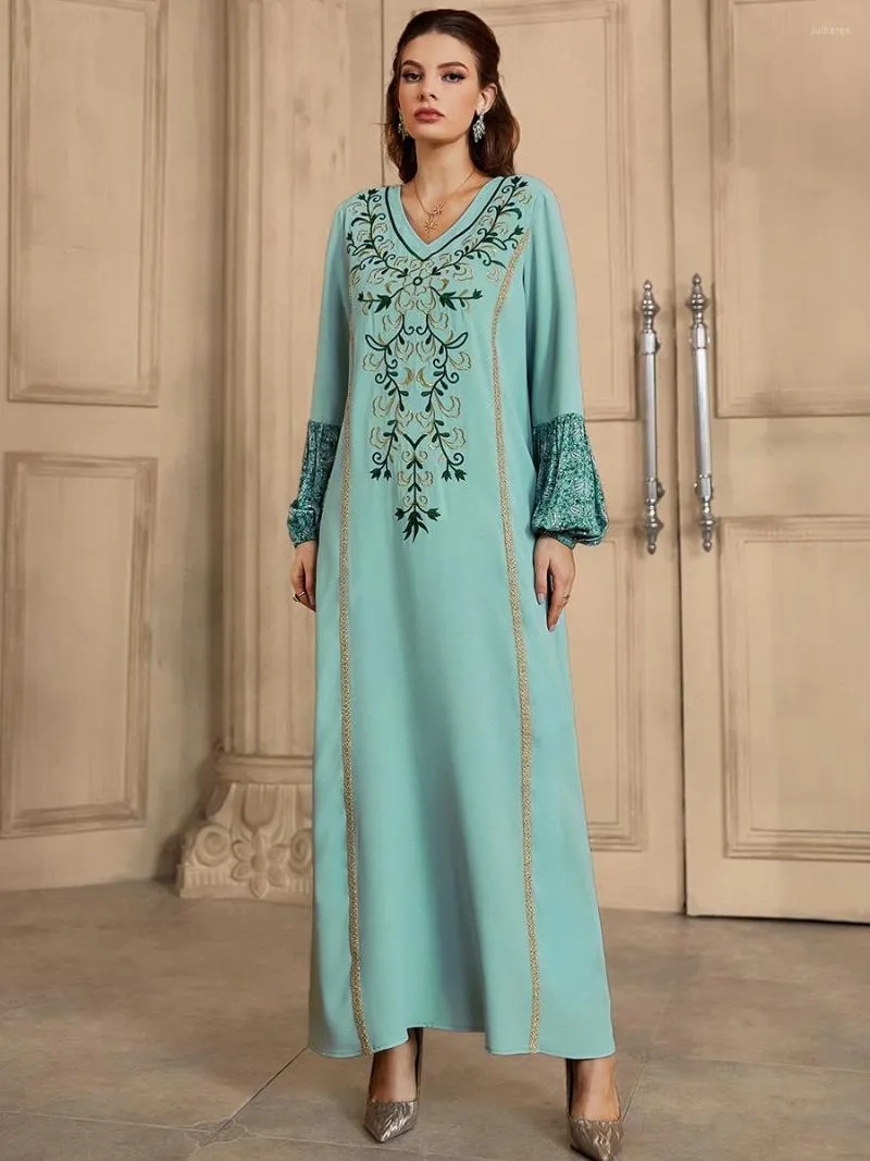 Etniska kläder vestidos femininos kaftans för kvinnor abaya dubai arabiska pakistanska kalkon islam muslim lång klänning mantel longue femme musulmane