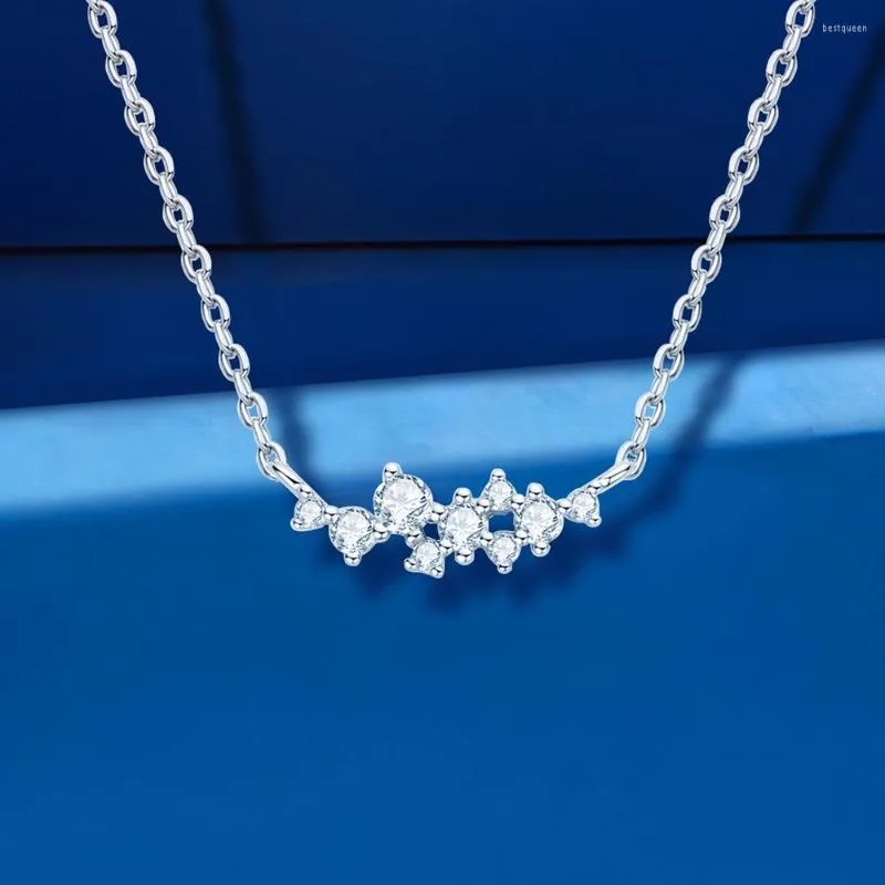 Łańcuchy OB3N Robukf Moissanite Naszyjnik dla kobiet 0,18CT Lab Stworzył Diamond Dainty Choker 925 Srebrna biżuteria hurtowa